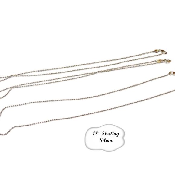 Other - 18 Inch Sterling Silver Bead Ball Chain Necklace, Silver Chain, Dainty Chain